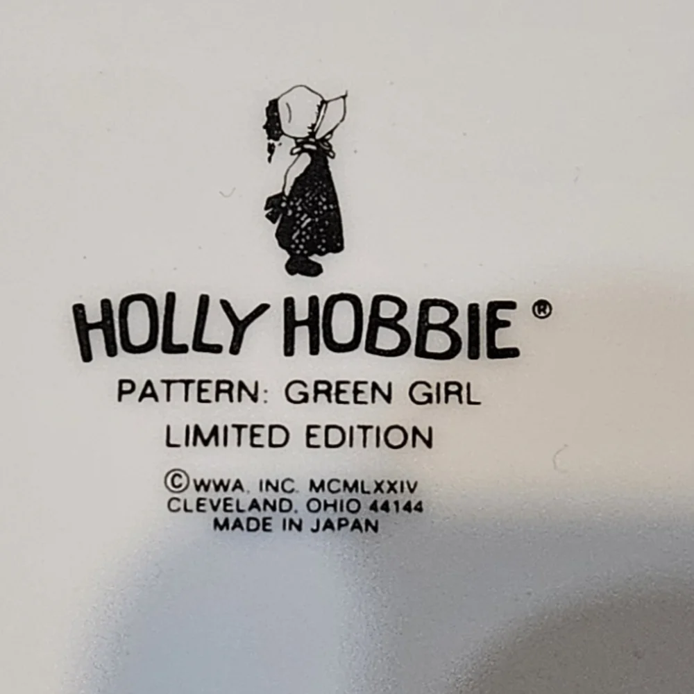 Vintage 1974 Holly Hobbie Green Girl Limited Edition Soup‎ Bowls Set of 4